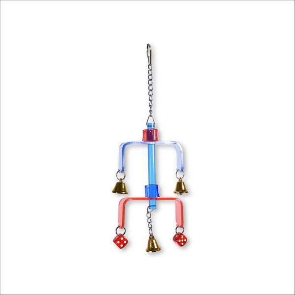 Jouet Pour Oiseaux Plexi Avec Clochettes & Dés Vadigran