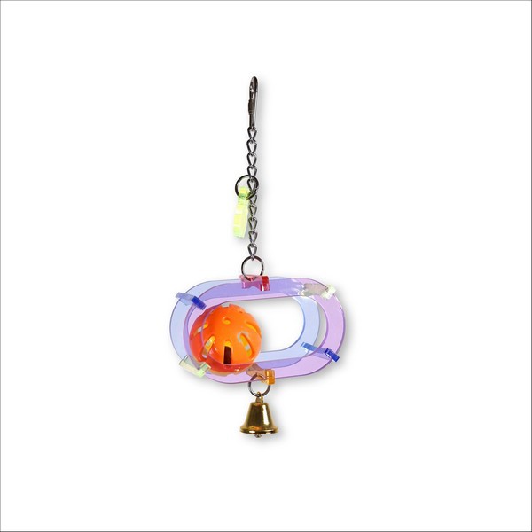 Jouet Pour Oiseaux Plexi Avec Balle & Clochette Vadigran