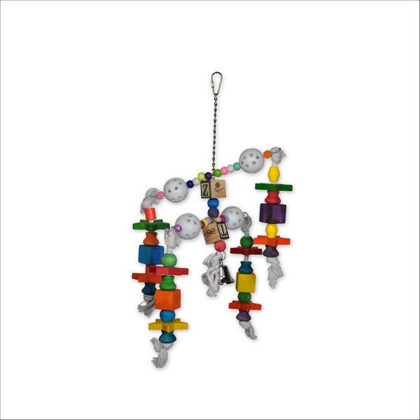 Jouet Pour Oiseaux Cubes Tournants & Clochettes Multicolore Vadigran