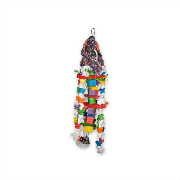Jouet Pour Oiseaux En Bois Fun Cubes Multicolore Avec Clochette Vadigran