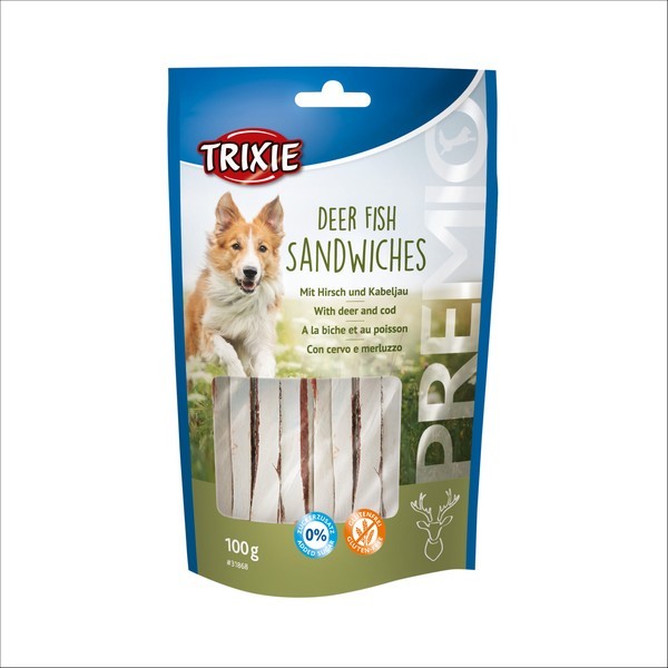 Friandises Pour Chien PREMIO Deer Fish Sandwiches Sans Gluten Trixie