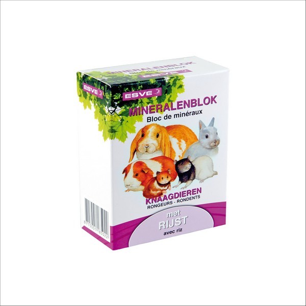 ESVE Bloc De Minéraux Au Riz Pour Lapins & Rongeurs