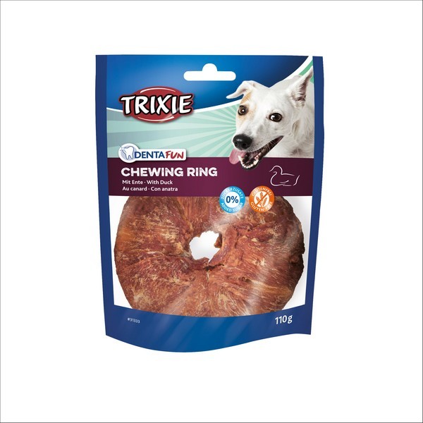 Friandises Pour Chien Denta Fun Duck Chewing Rings Sans Gluten Trixie