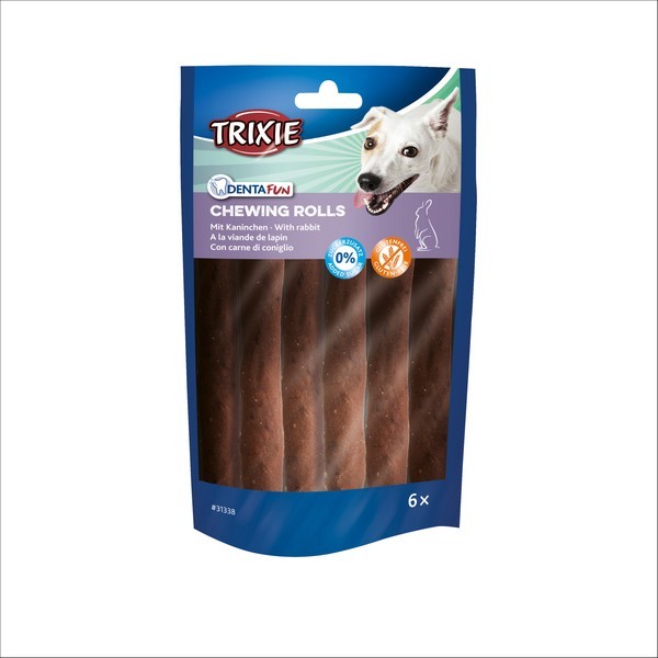 Friandises Pour Chien Denta Fun Rabbit Chicken Rolls Sans Gluten Trixie