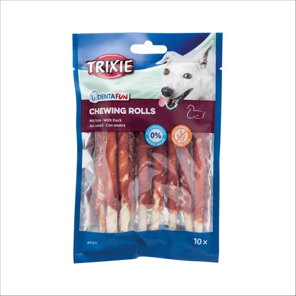 Friandises Pour Chien Denta Fun Mini Duck Chewing Rolls Sans Gluten Trixie