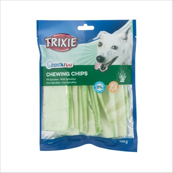Friandises Pour Chien Denta Fun Spirulina Chewing Chips Sans Gluten Trixie