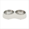 Set De Gamelles Mélamine/Acier Inoxydable Pour Chien Trixie