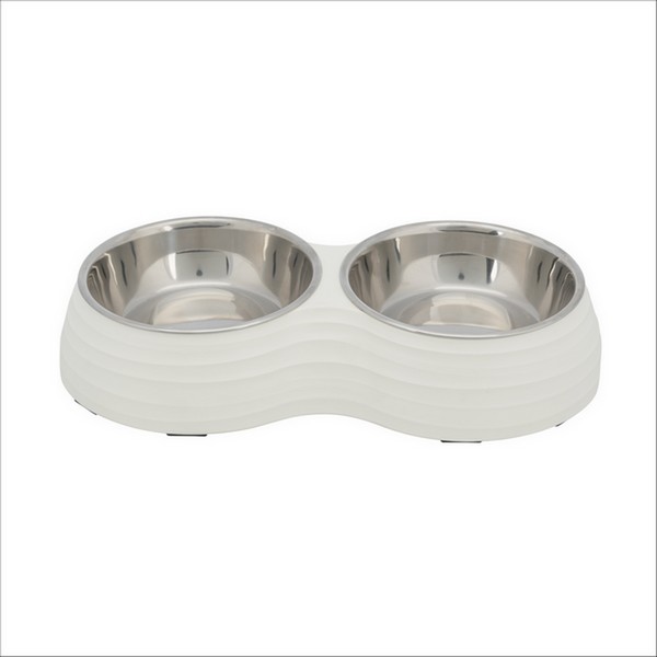 Set De Gamelles Mélamine/Acier Inoxydable Pour Chien Trixie