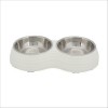 Set De Gamelles Mélamine/Acier Inoxydable Pour Chien Trixie