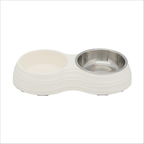 Set De Gamelles Mélamine/Acier Inoxydable Pour Chien Trixie