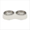 Set De Gamelles Mélamine/Acier Inoxydable Pour Chien Trixie