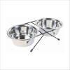 Set De 2 Gamelles En Acier Inox Pour Chien Trixie