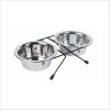 Set De 2 Gamelles En Acier Inox Pour Chien Trixie