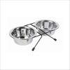 Set De 2 Gamelles En Acier Inox Pour Chien Trixie