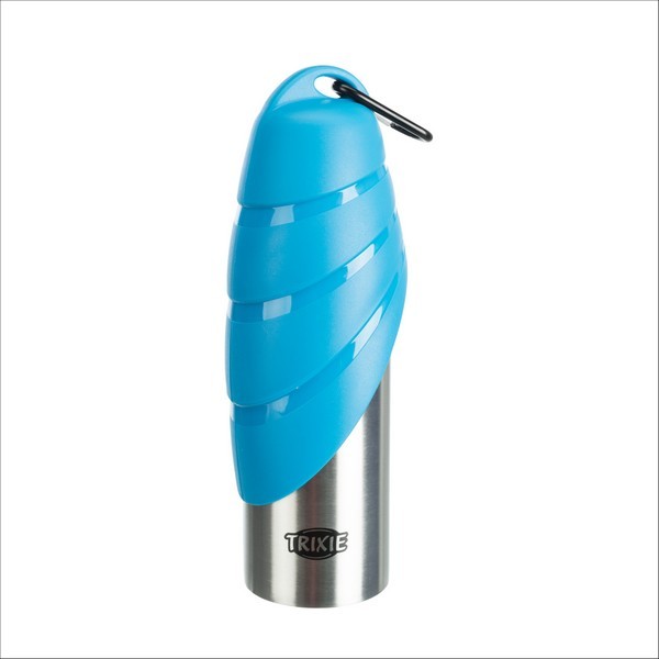 Gourde Avec Gamelle En Acier Inoxydable / Plastique Pour Chien Trixie
