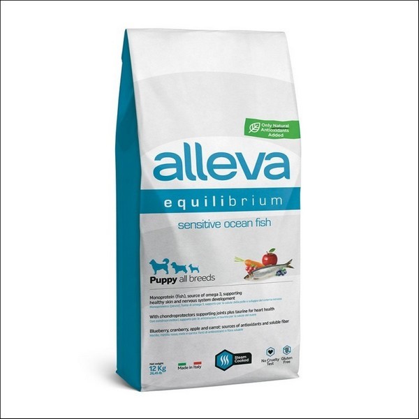 Croquettes Digestion Sensible Au Poisson Pour Chiot Toutes Races - Alleva Equilibrium
