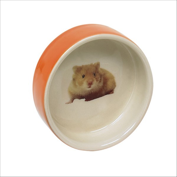 Mangeoire Pour Rongeur Hamster En Terre Cuite Coloris Rouge
