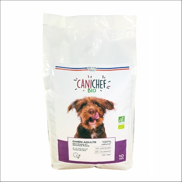 CANICHEF - Croquettes A La Volaille Pour Chien De Moyenne & Grande Race BIO