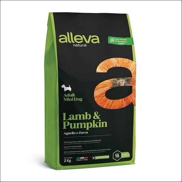 Croquettes A L'Agneau & Au Potiron Pour Chien Adulte Mini - Alleva Natural