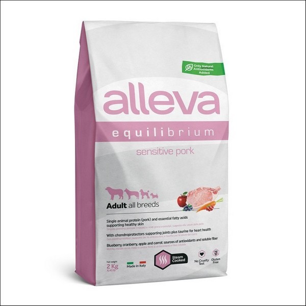 Croquettes Digestion Sensible Au Porc Pour Chien Adulte Toutes Races - Alleva Equilibrium