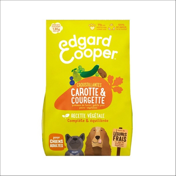 Edgard & Cooper Croquettes Végétariennes Carotte & Courgette Pour Chien Adulte