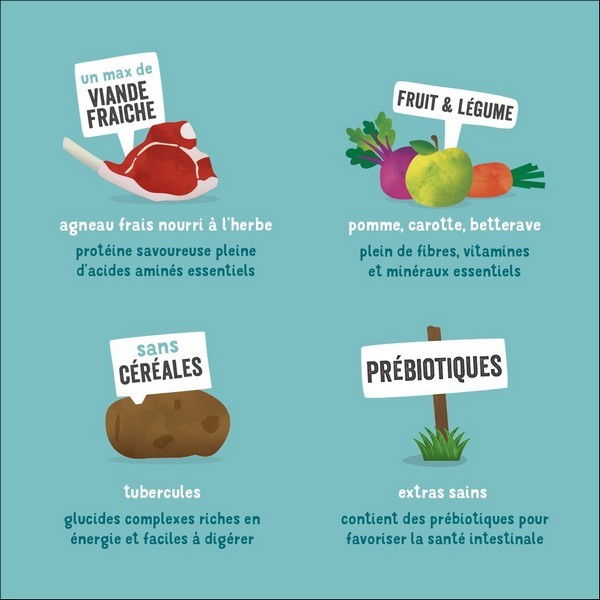Edgard & Cooper Agneau Frais Nourri A L'Herbe Sans Céréales Hypoallergéniques Pour Chien Adulte