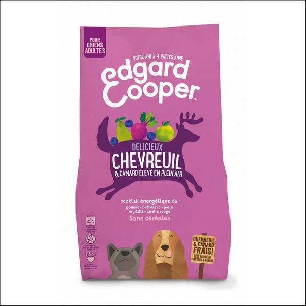 Edgard & Cooper Chevreuil & Canard Frais Élevé En Plein Air Sans Céréales Hypoallergéniques Pour Chien Adulte