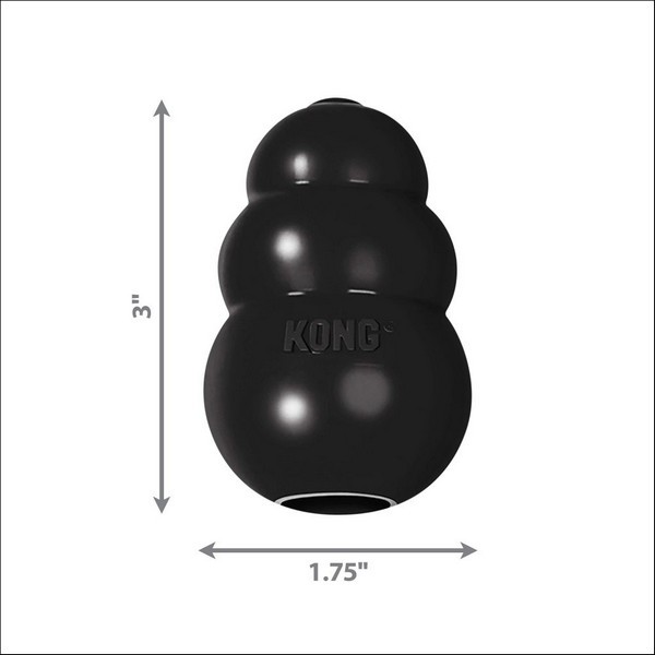 Jouet KONG Extrême Noir Pour Chien 5 Tailles - Ultra-Durable