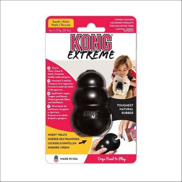 Jouet KONG Extrême Noir Pour Chien 5 Tailles - Ultra-Durable