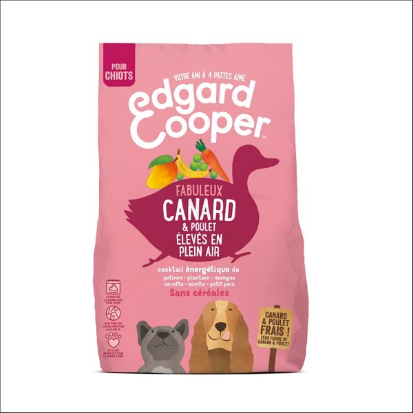 Edgard & Cooper Croquettes Au Canard & Poulet Frais Élevés En Plein Air Sans Céréales Pour Chiot