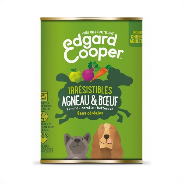 Edgard & Cooper Boîte Agneau & Bœuf Pour Chien Adulte