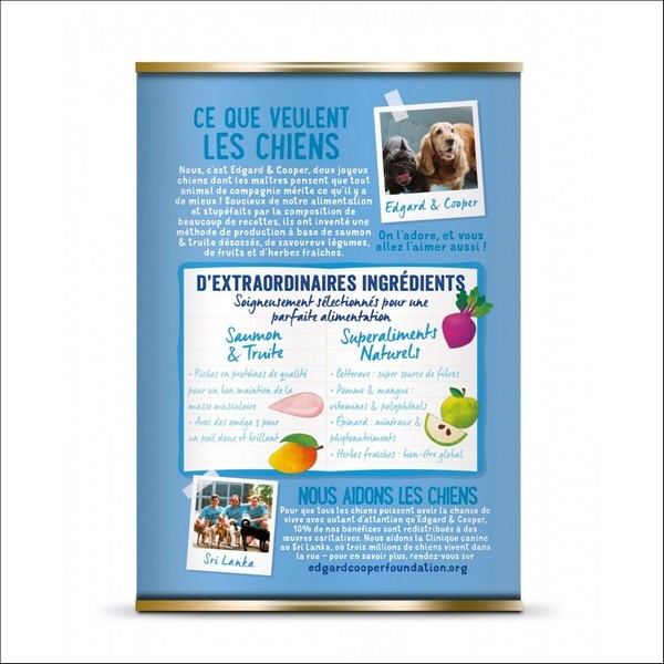 Edgard & Cooper Boîte Saumon & Truite Pour Chien Adulte