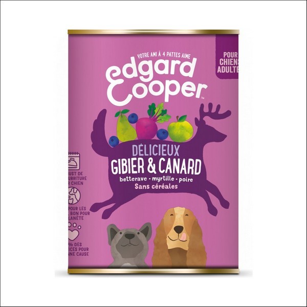 Edgard & Cooper Boîte Gibier & Canard Pour Chien Adulte
