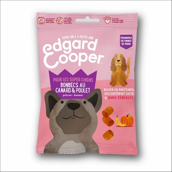 Edgard & Cooper Friandises Bonbecs Canard & Poulet Frais Sans Céréales