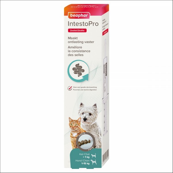 IntestoPro, Pâte Pour Améliorer la Consistance des Selles Pour Chats & Chiens Beaphar