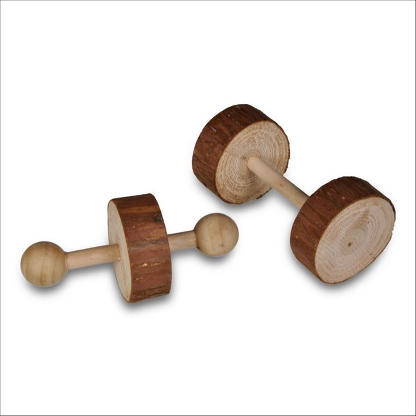 Set D'Haltères En Bois Pour Rongeur