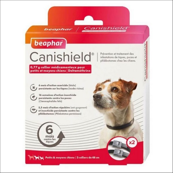 Canishield, Collier Anti-Phlébotome, Anti-Tique & Anti-Puce Beaphar