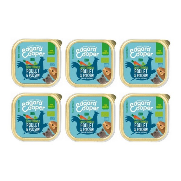 Edgard & Cooper Barquette Poulet & Poisson Bio Pour Chiot