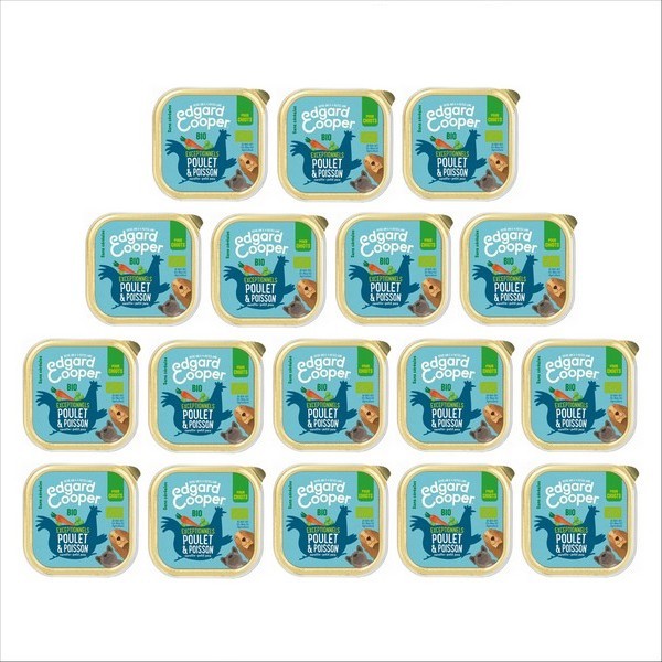 Edgard & Cooper Barquette Poulet & Poisson Bio Pour Chiot