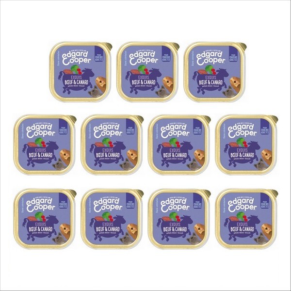 Edgard & Cooper Barquette Bœuf & Canard Pour Chien Adulte