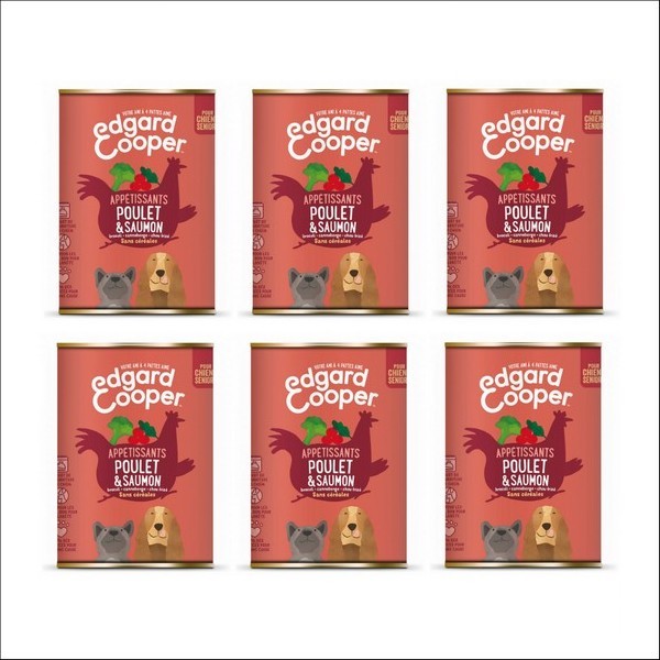 Edgard & Cooper Boîte Poulet & Saumon Pour Chien Sénior