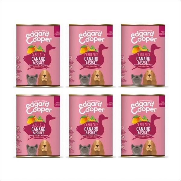 Edgard & Cooper Boîte Canard & Poulet Pour Chiot