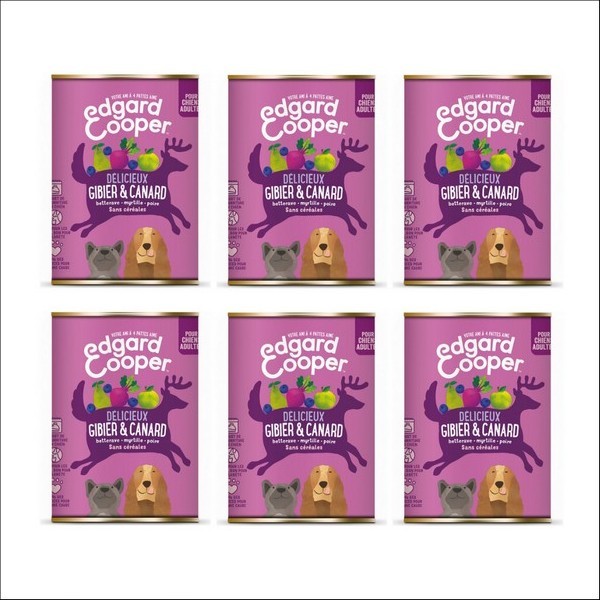 Edgard & Cooper Boîte Gibier & Canard Pour Chien Adulte