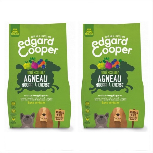 Edgard & Cooper Agneau Frais Nourri A L'Herbe Sans Céréales Hypoallergéniques Pour Chien Adulte
