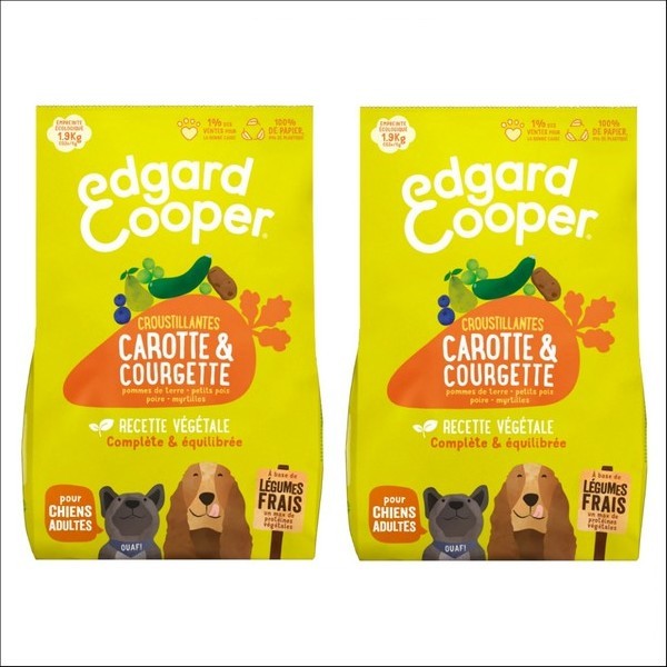 Edgard & Cooper Croquettes Végétariennes Carotte & Courgette Pour Chien Adulte