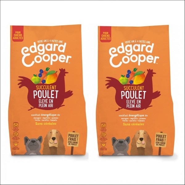 Edgard & Cooper Poulet Frais Sans Céréales Pour Chien Adulte