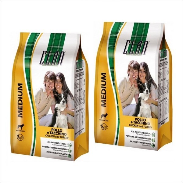 Croquettes Au Poulet & A La Dinde Pour Chien Adulte Medium - Clan