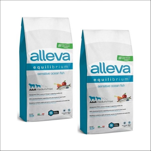 Croquettes Digestion Sensible Au Poisson Pour Chien Adulte Medium / Maxi - Alleva Equilibrium