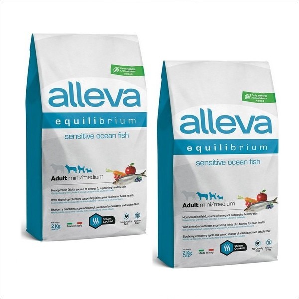 Croquettes Digestion Sensible Au Poisson Pour Chien Adulte Mini / Medium - Alleva Equilibrium
