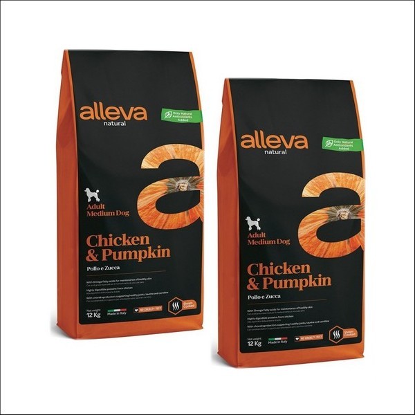 Croquettes Au Poulet & Au Potiron Pour Chien Adulte Medium - Alleva Natural